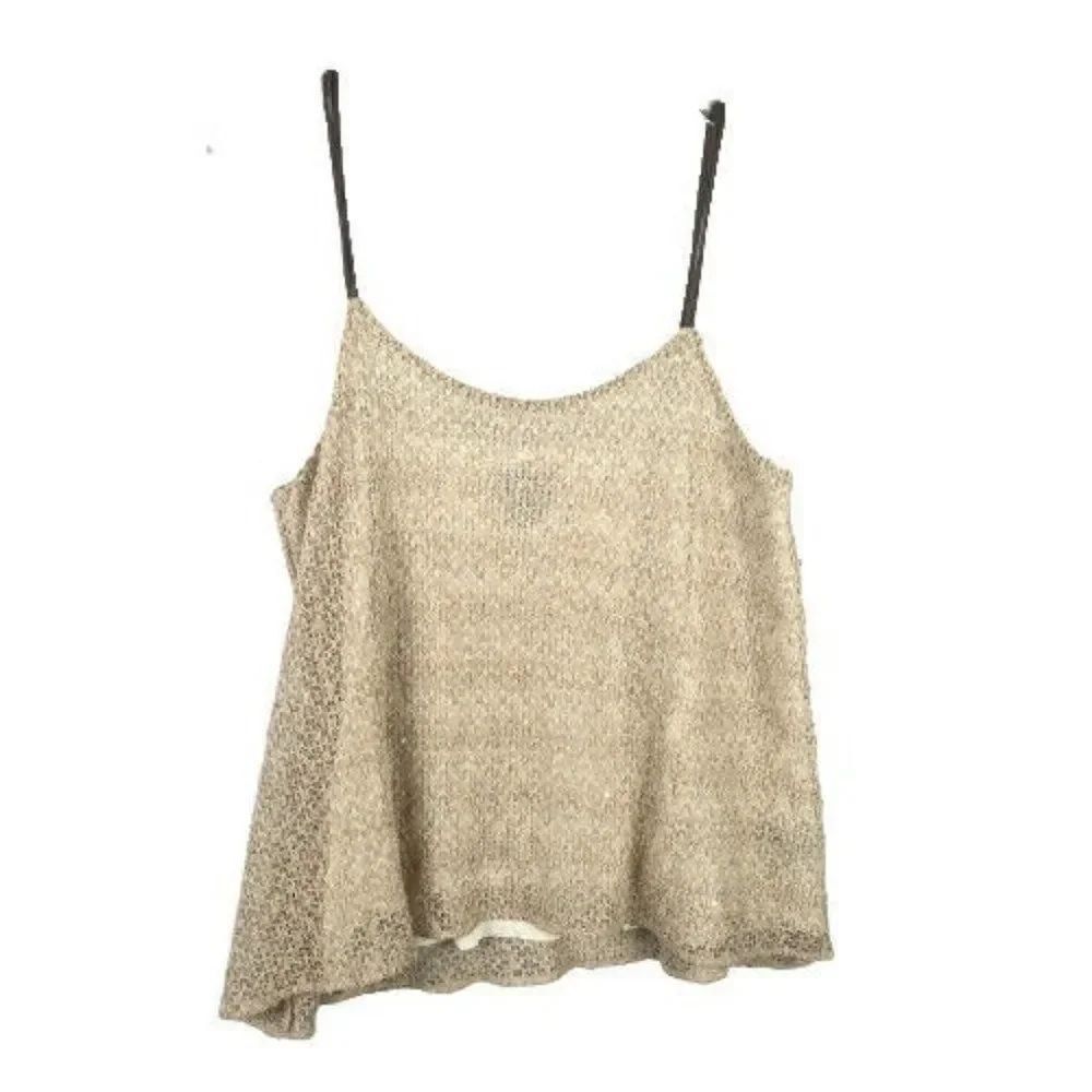 Anthropologie Deletta Overlay Knit Tank Top Size L